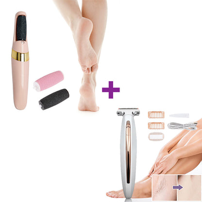 Pies Suaves + Piel Lisa: Lijadora Profesional con Depiladora Gratis